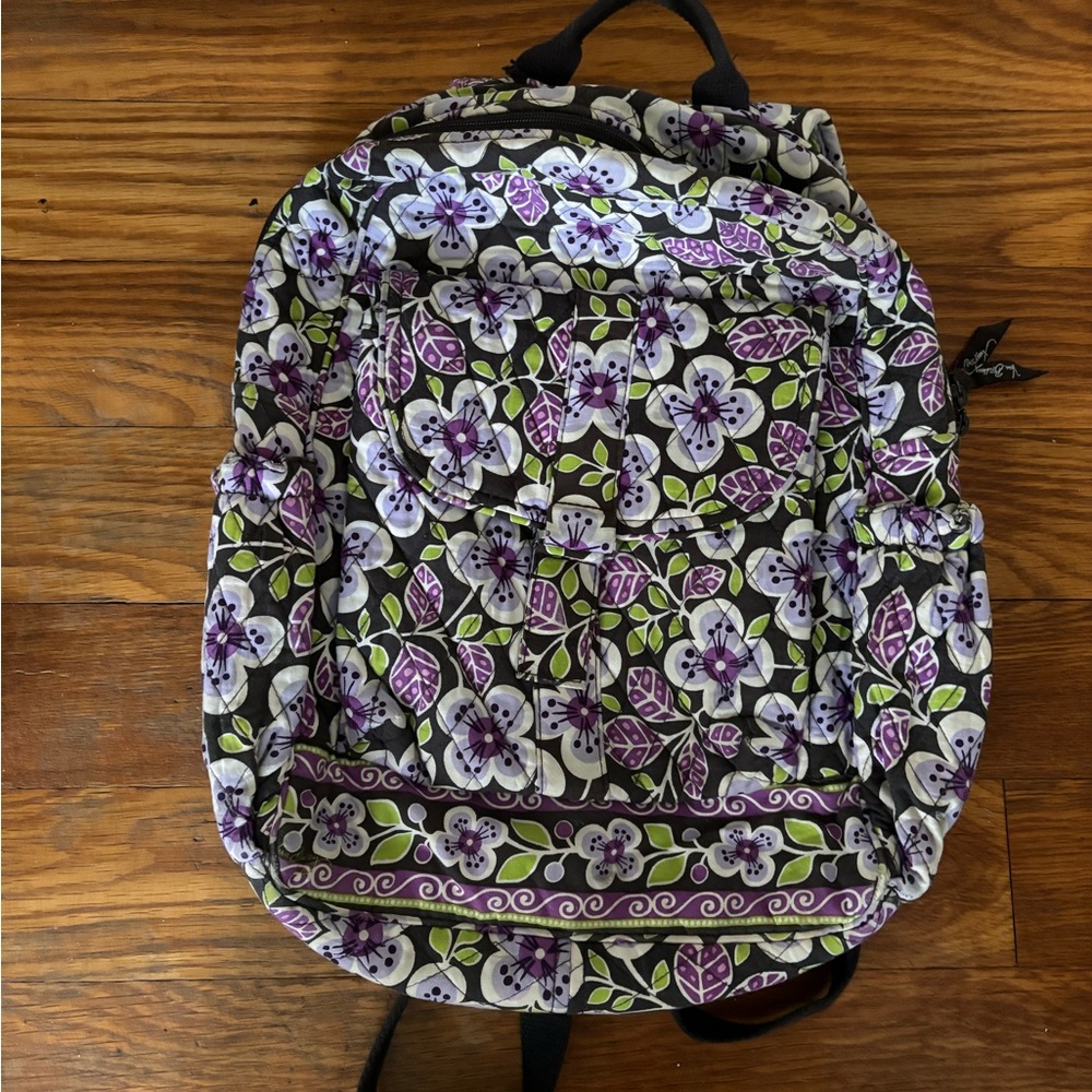 Vera Bradley Purple Patterned Backpack - image 1